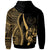 Tonga Custom Hoodie Gold Tentacle Tribal Pattern - Polynesian Pride