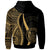 Palau Custom Hoodie Gold Tentacle Tribal Pattern - Polynesian Pride