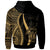 Niue Hoodie Gold Tentacle Tribal Pattern - Polynesian Pride