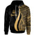 Vanuatu Custom Hoodie Gold Tentacle Tribal Pattern Unisex Gold - Polynesian Pride