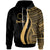 Cook Islands Custom Hoodie Gold Tentacle Tribal Pattern Unisex Gold - Polynesian Pride