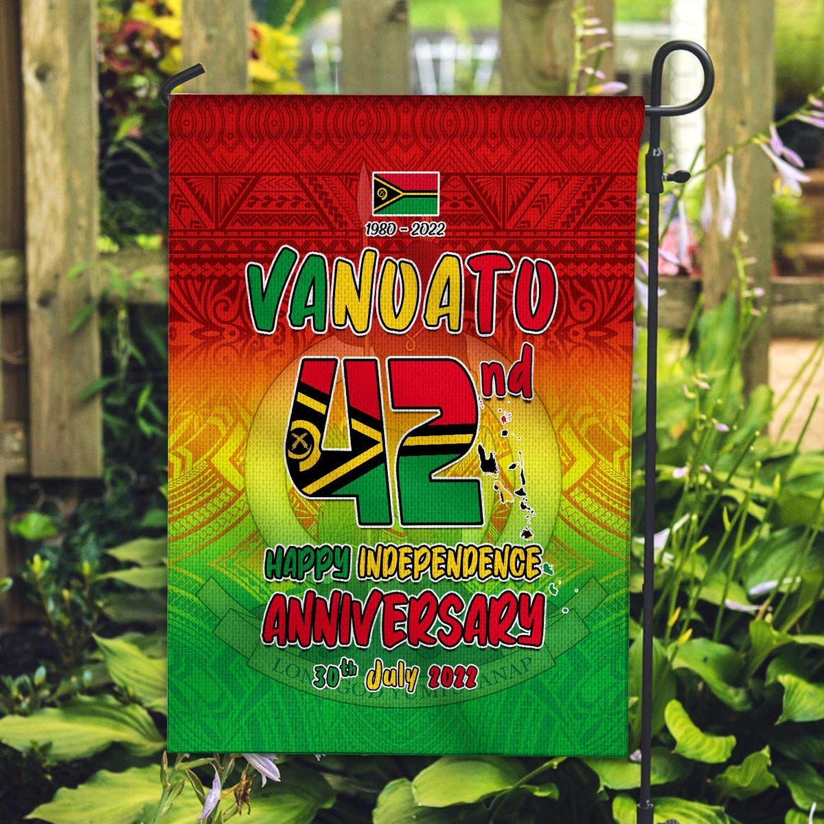 Vanuatu Independence Day Flag 42nd Anniversary Yumi Yumi Yumi LT13 - Polynesian Pride