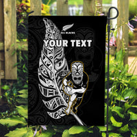 (Custom Personalised) New Zealand 2022 Rugby Flag All Black Silver Fern Maori Pattern Version Black LT14 - Polynesian Pride