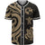 Samoa Baseball Shirt - Gold Tentacle Turtle Unisex Gold - Polynesian Pride