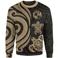Tonga Sweater - Gold Tentacle Turtle Unisex Gold - Polynesian Pride