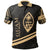 Guam Polo Shirt In My Heart Style Gold Polynesian Patterns Unisex Black - Polynesian Pride