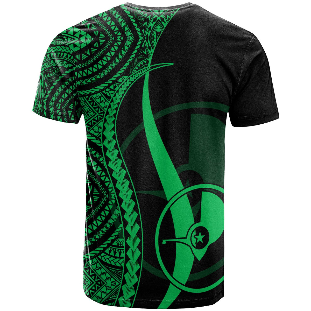 Yap T Shirt Green Micronesian Tentacle Tribal Pattern - Polynesian Pride
