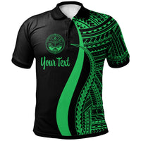 Marshall Islands Custom Polo Shirt Green Polynesian Tentacle Tribal Pattern Crest Unisex Green - Polynesian Pride