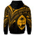 Guam Zip Hoodie Gold Color Cross Style - Polynesian Pride