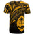 Guam T Shirt Gold Color Cross Style - Polynesian Pride