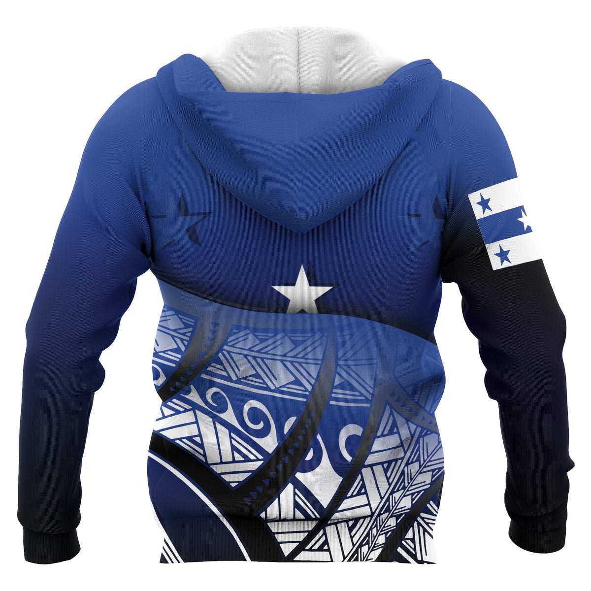 Gambier Islands Coat of Arms Zip up Hoodie Polynesian Pattern - Polynesian Pride