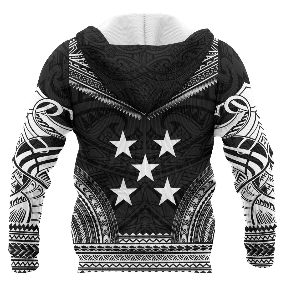 Gambier Islands Polynesian Chief Custom Hoodie Black Version Unisex Black - Polynesian Pride