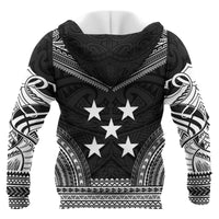 Gambier Islands Polynesian Chief Custom Zip up Hoodie Black Version Unisex Black - Polynesian Pride