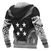 Gambier Islands Polynesian Chief Custom Zip up Hoodie Black Version - Polynesian Pride