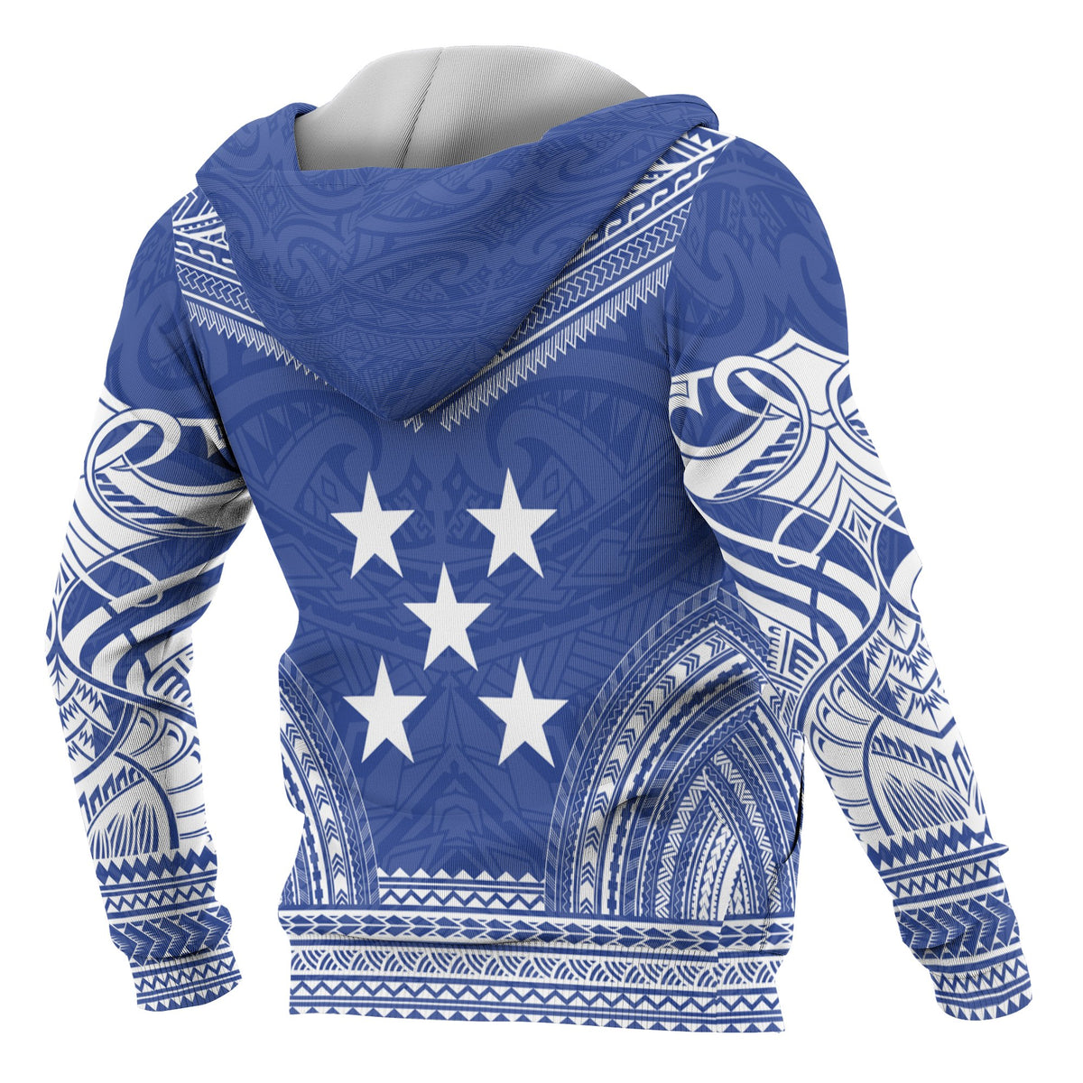 Gambier Islands Polynesian Chief Custom Zip up Hoodie Flag Version - Polynesian Pride