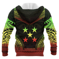 Gambier Islands Polynesian Chief Custom Zip up Hoodie Reggae Version Unisex Reggae - Polynesian Pride