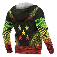 Gambier Islands Polynesian Chief Custom Zip up Hoodie Reggae Version - Polynesian Pride