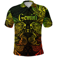 Gemini Zodiac Polynesian Polo Shirt Unique Style Reggae LT8 - Polynesian Pride