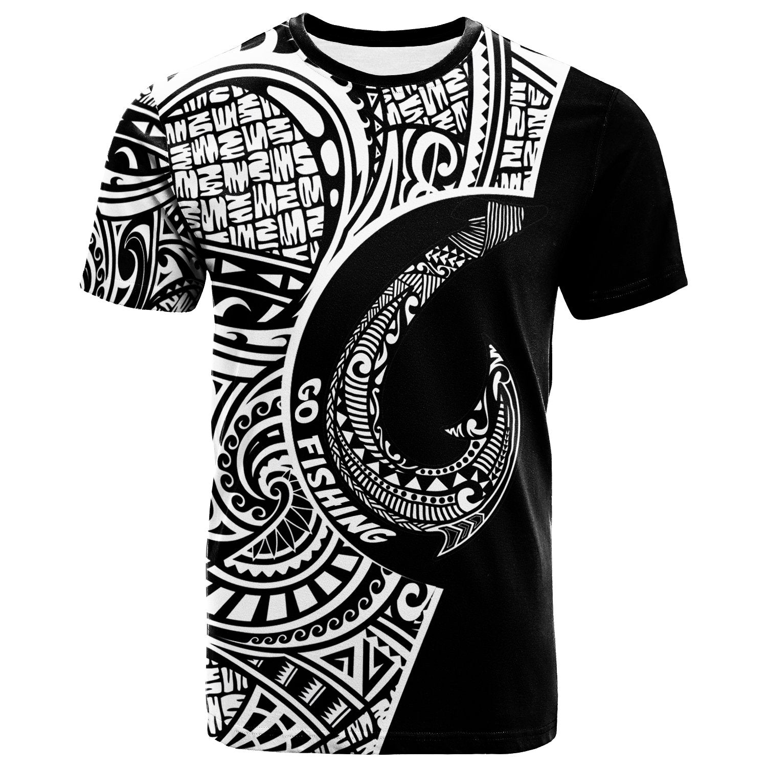 Cook Islands T Shirt Polynesian Go Fishing Black Color Unisex Black - Polynesian Pride