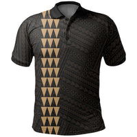 Hawaii Kanaka Map Polo Shirt Gold - Polynesian Pride