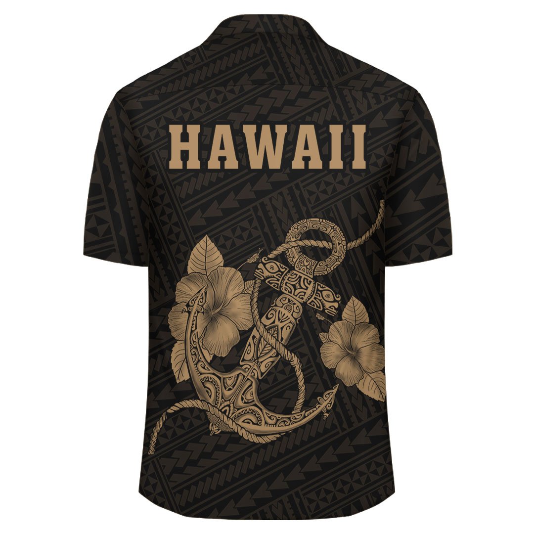 Kakau Polynesian Anchor Hawaii Shirt - Gold - Polynesian Pride
