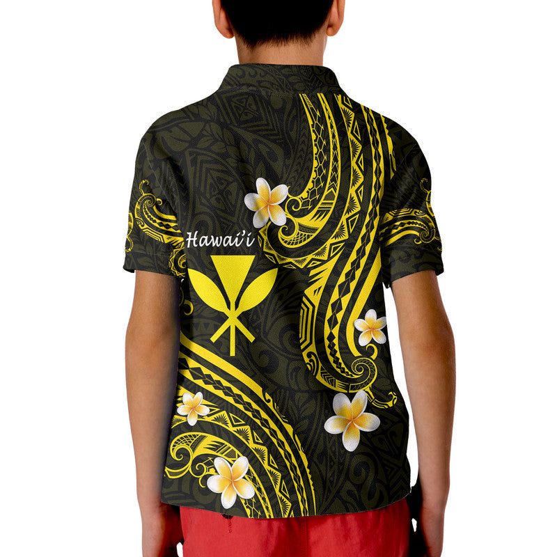 Hawaii Polo Shirt Gold Polynesian Line Style LT9 - Polynesian Pride
