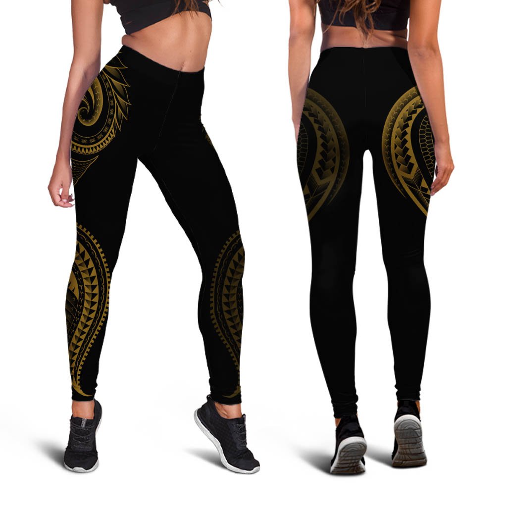 Polynesian Leggings - Polynesian Tattoo Gold Version - Polynesian Pride
