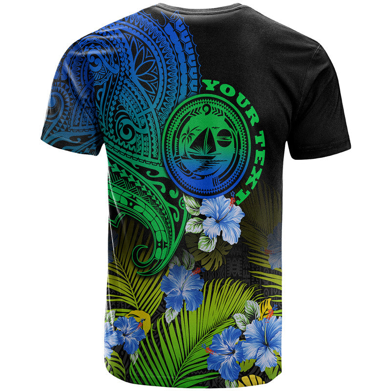 Custom Vanuatu Malampa Province T Shirt Hibiscus Tribal Polynesian Tattoo Ver Gradient LT9 - Polynesian Pride