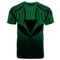 Hawaii Polynesian Kanaka Map Eruption T Shirt Roman Style Green - Polynesian Pride
