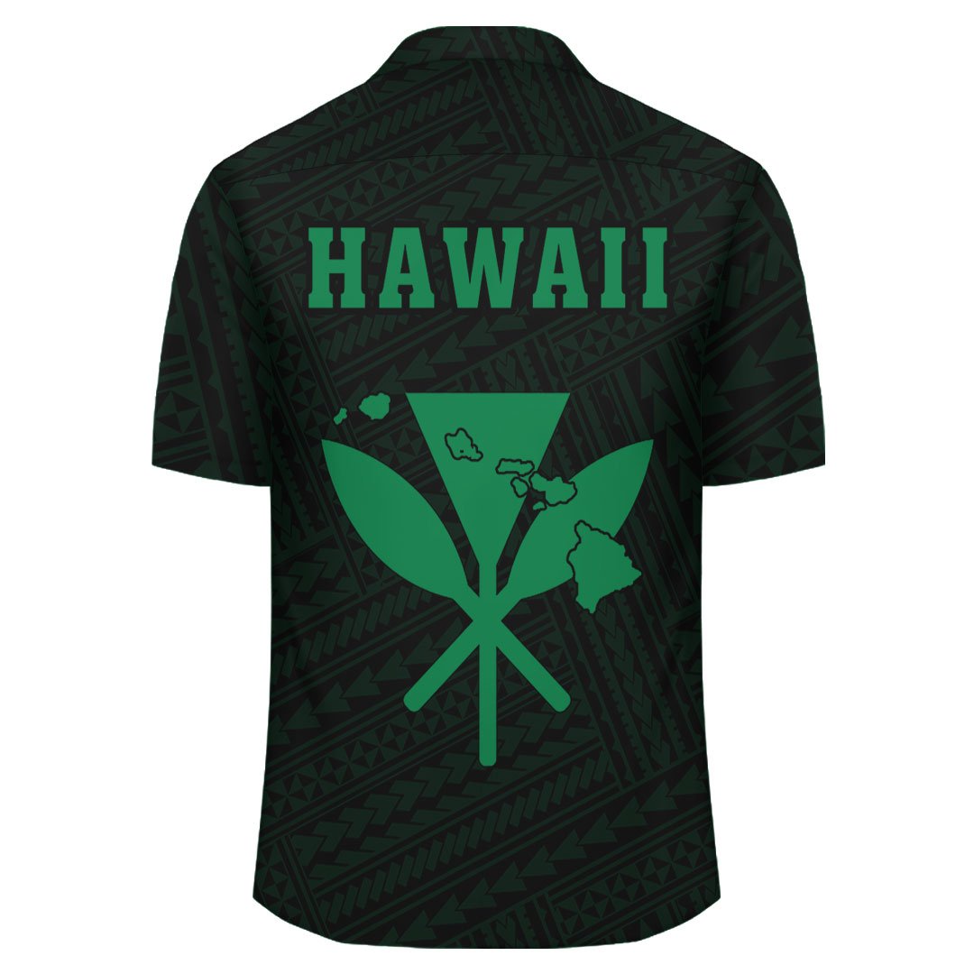 Kakau Polynesian Kanaka Map Hawaii Shirt - Green - Polynesian Pride