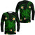 Hawaii Long Sleeve Shirt Hawaiian Turtle Plumeria Mixed Polynesian Green Style LT9 Unisex Green - Polynesian Pride