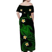 Hawaii Matching Dress and Hawaiian Shirt Hawaii Turtle Plumeria Mixed Polynesian Green Style LT9 - Polynesian Pride