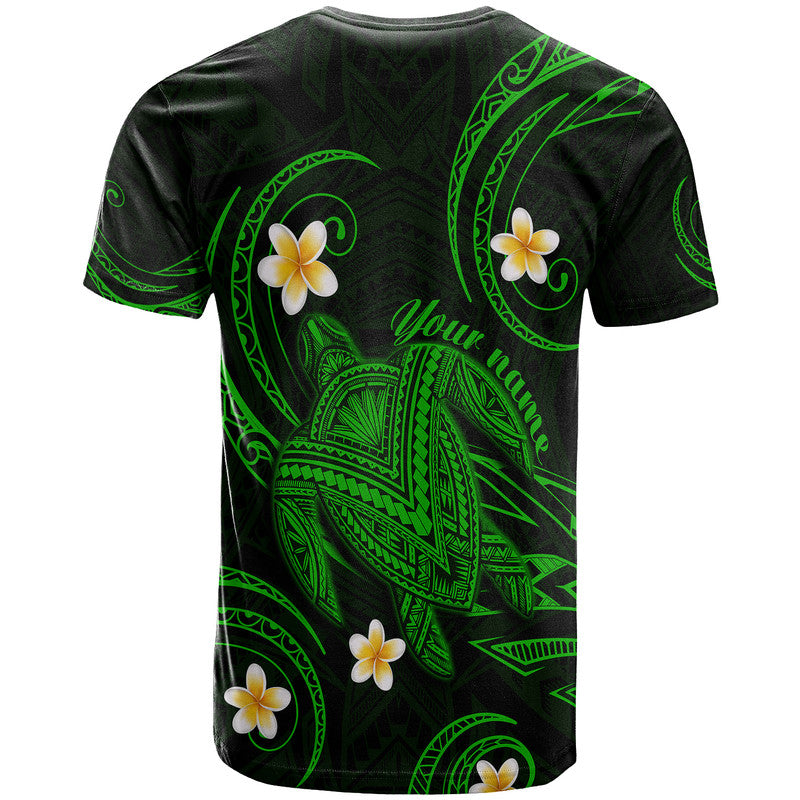 Custom Hawaii T Shirt Hawaiian Turtle Plumeria Mixed Polynesian Green Style LT9 - Polynesian Pride