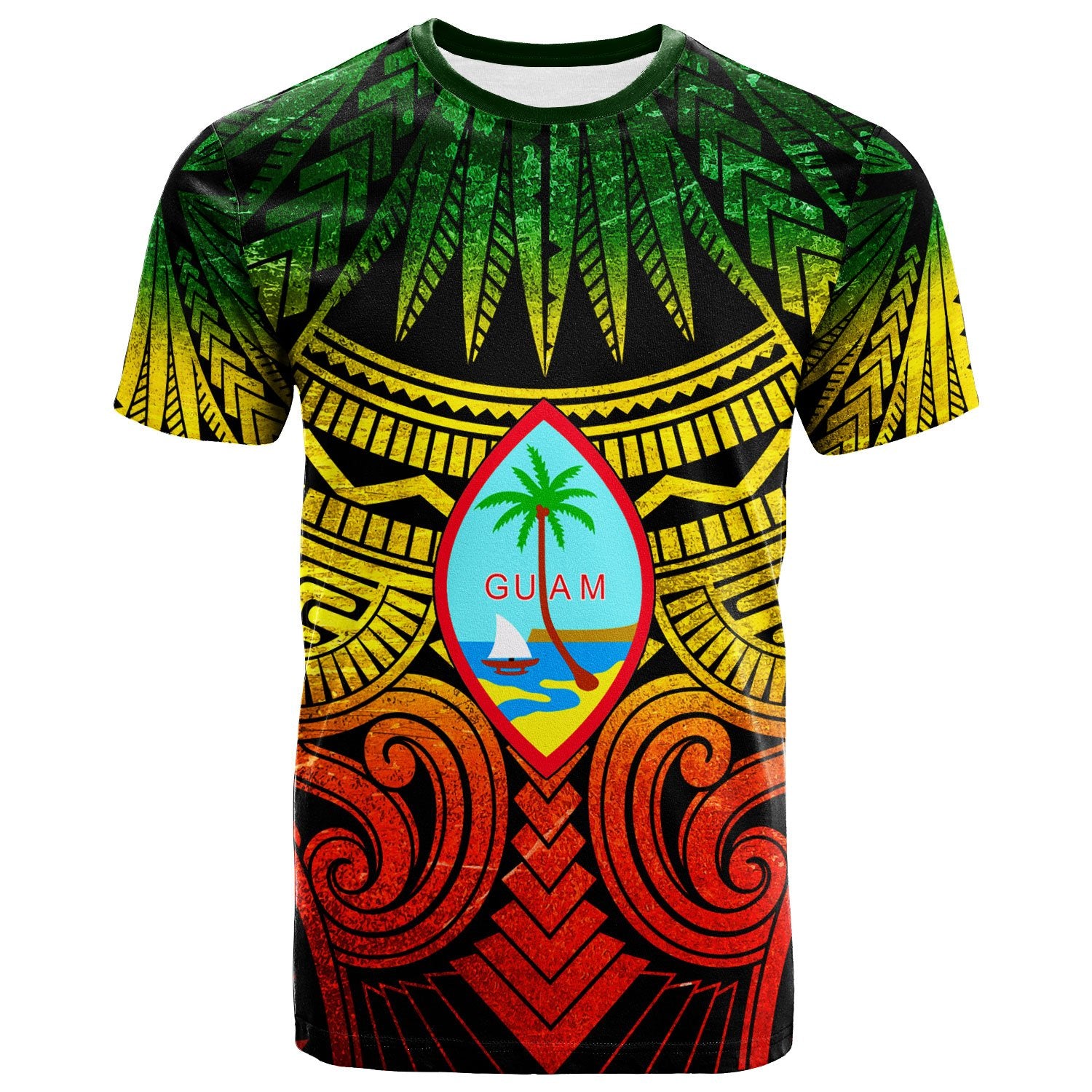 GuamT Shirt Reggae Classic Vignette Style Unisex Art - Polynesian Pride