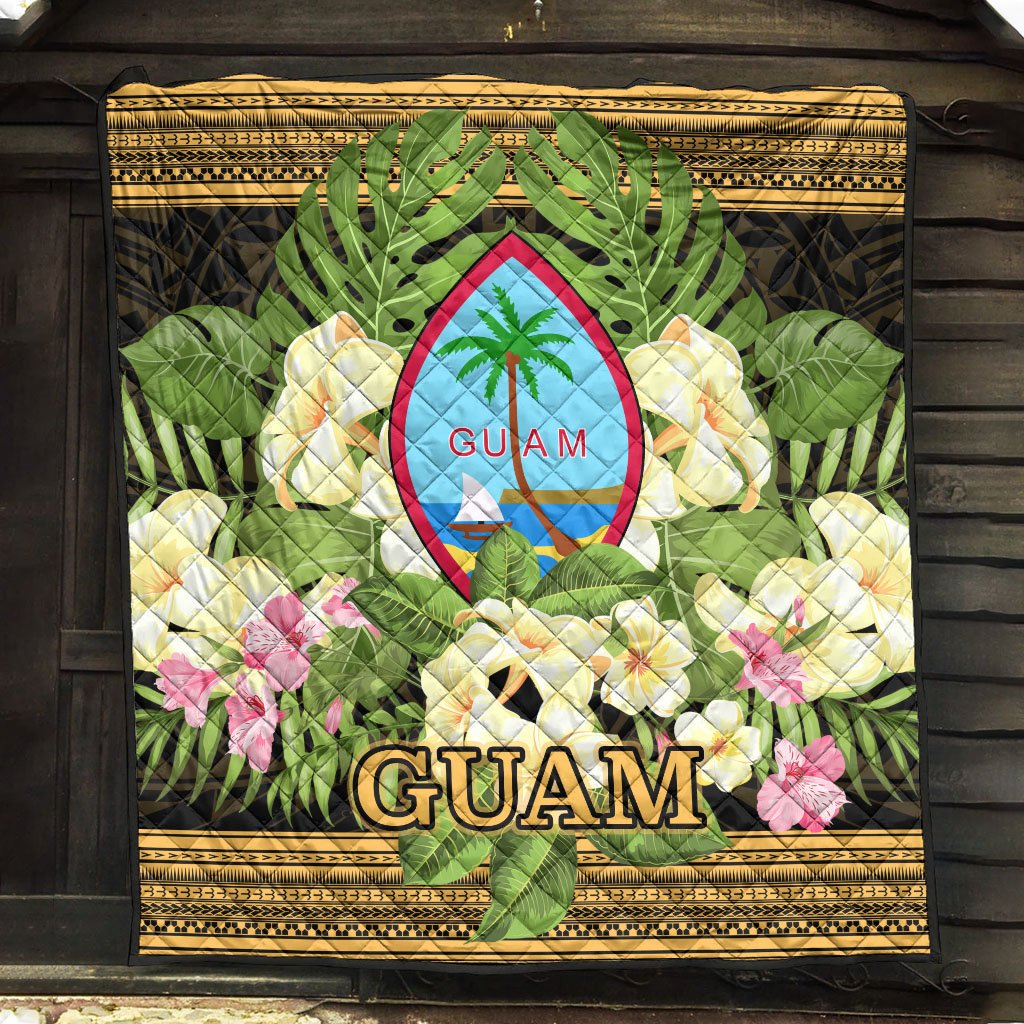 Guam Premium Quilt - Polynesian Gold Patterns Collection - Polynesian Pride