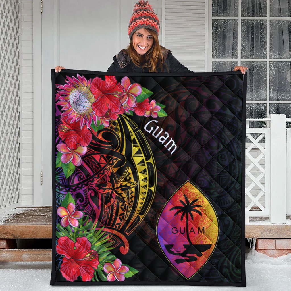 Guam Premium Quilt - Tropical Hippie Style - Polynesian Pride
