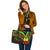 Guam Leather Tote - Reggae Color Cross Style - Polynesian Pride