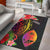 Guam Area Rug - Tropical Hippie Style Black - Polynesian Pride