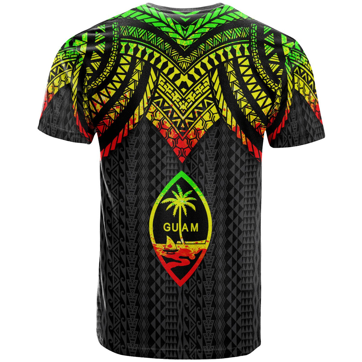 Guam Custom T Shirt Polynesian Armor Style Reagge - Polynesian Pride