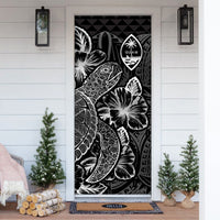 Guam Door Cover Turtle Hibiscus Black - Polynesian Pride
