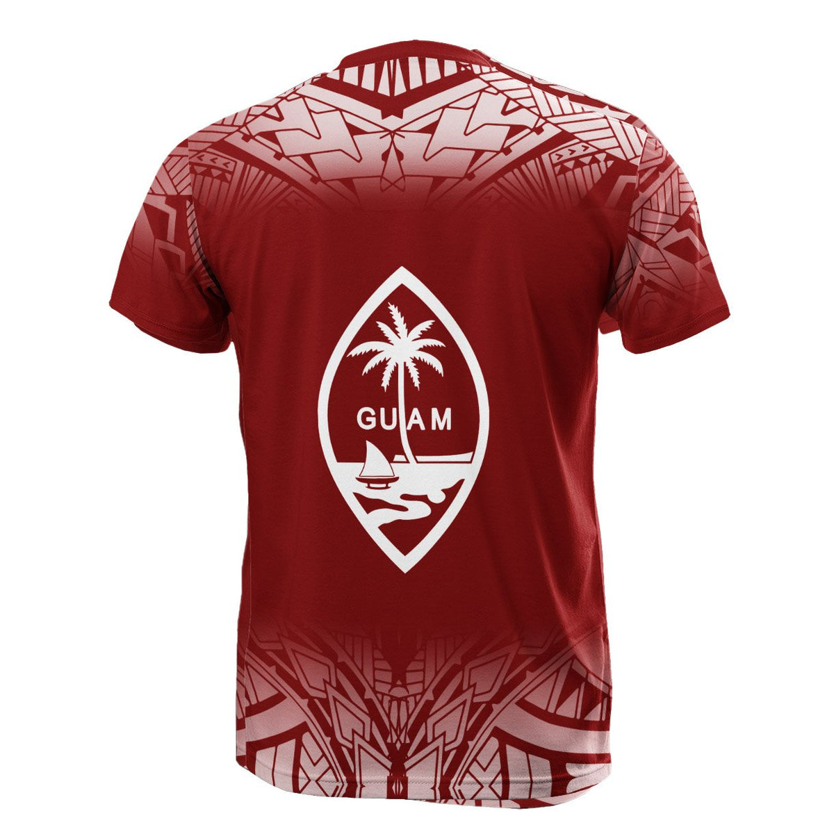Guam Custom T Shirt Fog Red - Polynesian Pride
