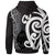 Guam Zip up Hoodie Micronesian Maori Pattern Style White - Polynesian Pride