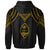 Guam Custom Hoodie Polynesian Armor Style Gold - Polynesian Pride