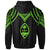 Guam Custom Hoodie Polynesian Armor Style Green - Polynesian Pride