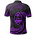 Guam Polynesian Polo Shirt Purple Tribal Wave - Polynesian Pride