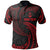 Guam Polynesian Custom Polo Shirt Red Tribal Wave Unisex Red - Polynesian Pride