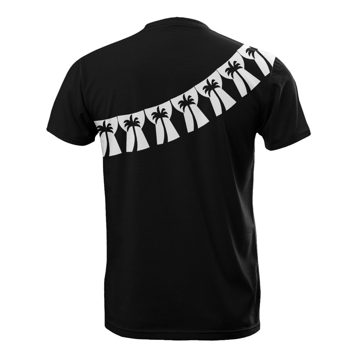 Guam T Shirt Polynesian Pattern Black With Hibiscus - Polynesian Pride
