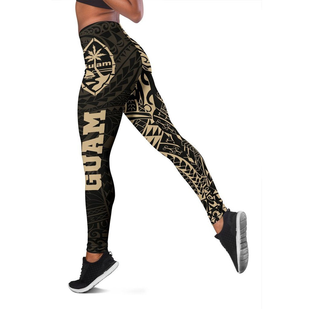 Guam Special Leggings A7 Black - Polynesian Pride