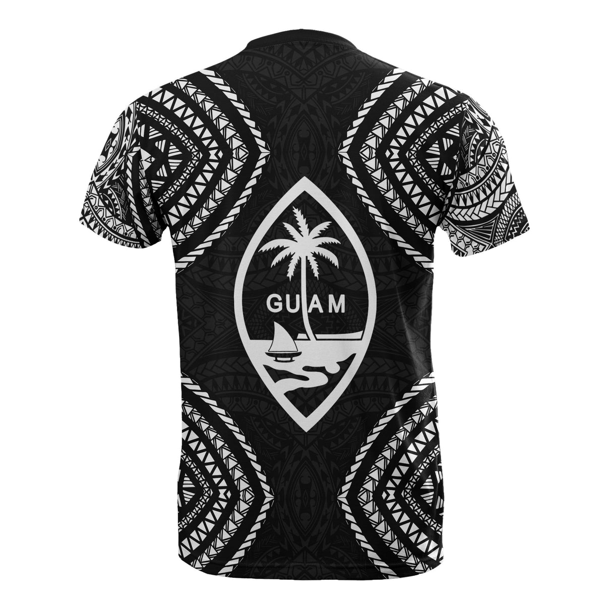 Guam Micronesia T Shirt Black Warrior Style - Polynesian Pride