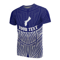 Guam Polynesian Custom T Shirt Blue Pride Map and Seal Unisex Blue - Polynesian Pride